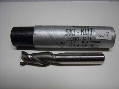 7/16&#034; x 7/16&#034; x 1&#034; x 2-11/16&#034; 2 fl skx14-2 ski kut weldon tool end mill-w7 for sale