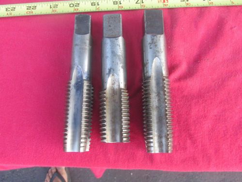 3 PC ASSORTED  HEAVY DUTY TAPS-1-1/4&#039;&#039;-8,1-3/16&#039;&#039;-8,1-1/8&#039;&#039;-8 LOT OF 3 PCS