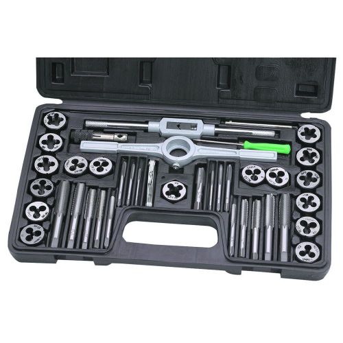 40 piece carbon steel sae tap and die set lifetime warranty worldwide ship! for sale