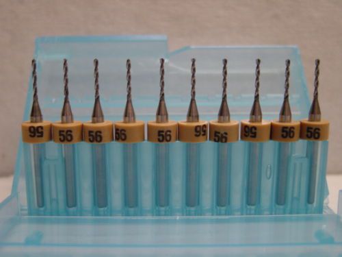 10pc pak, #56 (.0465) re-sharpened carbide drill bits for sale