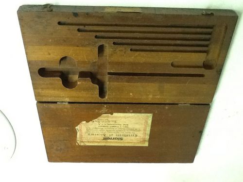 Starrett vintage 6&#034; depth gauge box - wood - box only machinist toolmaker tools for sale