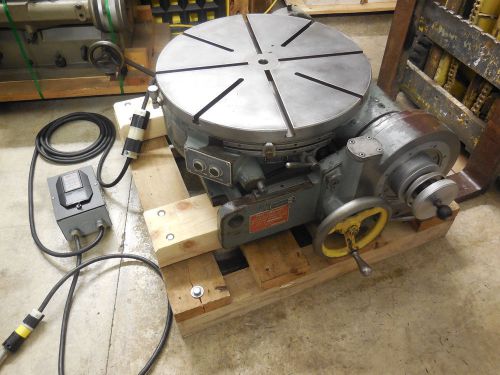 Pratt &amp; whitney 24&#034; tilting rotary table (motorized rotary, vari-speed drive) for sale