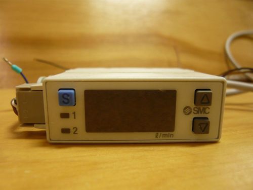 Digital display flow switch, 2 - 100 l/min, 0.75 mpa max, smc pfm711-c8-b for sale