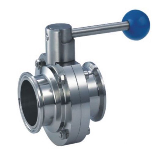 Sanitary TriClamp Butterfly Valve, size:1.5&#034; /1&#034;/ 3/4&#034;, SS304 ,TC-Clamp