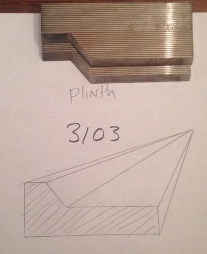 Lot 3103 Plinth Moulding Moulding Weinig / WKW Corrugated Knives Shaper Moulder