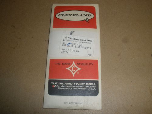 Cleveland Twist Drill 7/64&#034; black oxide taper length drill (6) total USA made