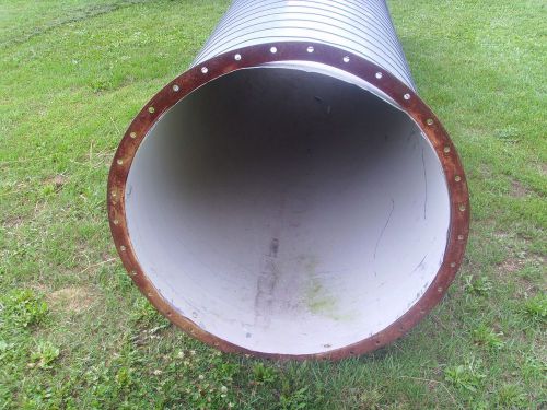 36&#034; dim. galvanized spiral dust collection pipe