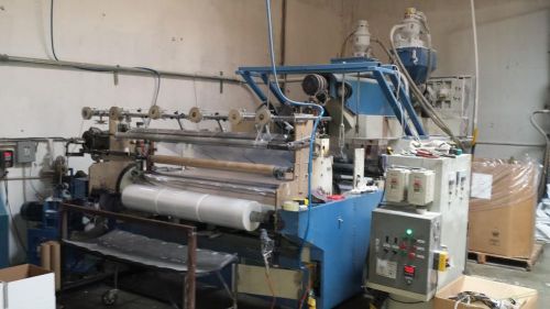 Stretch film machine 100 ton production per month  ready to install and make for sale