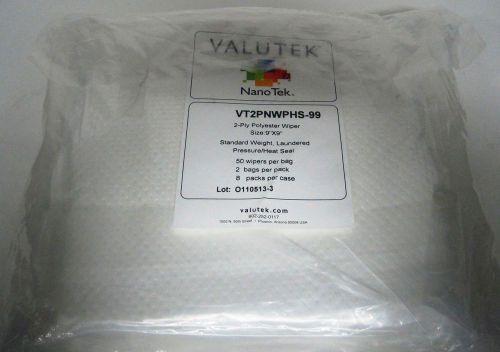Valutek nano tek 2 ply polyester wiper 9&#034; x 9&#034; vt2pnwphs-99 bag of 8 nib for sale