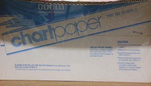 Gould 23-5215-11 fanfold chart paper 6 packs of new unopened chart paper thermal for sale