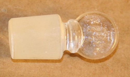 Lot of 2 Penny Head Ground Glass Stoppers, PYREX # 16, Excellent Condition