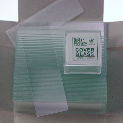 microscope slides clear x50 &amp; cover glass slips 24x24 new x200 free shipping