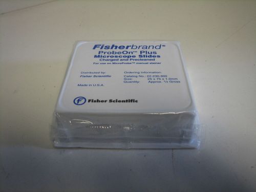 FISHER SCIENTIFIC MICROSCOPE SLIDES 22230900 1/2 GROSS