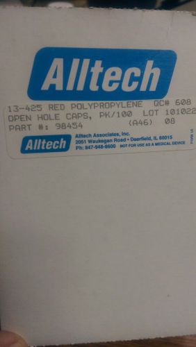 Alltech- Part #98454 Red Polypropylene Caps w/Hole- Box of 97