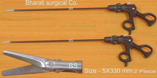 Laparoscopy Endoscopy Double Action Scissors straight 5 X 330 MM 2 PIECE