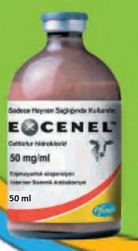 ZOETIS Excenel Ceftiofur hydrochloride 50ml enj VETERINARY used only animal heal