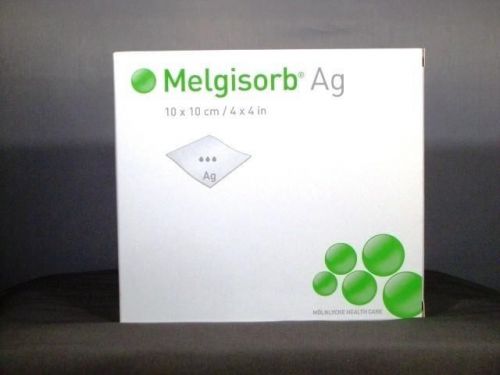 MOLNLYCKE MELGISORB AG 255100 4&#034;x 4&#034; Wound Dressing Box of 10 Calcium Alginate