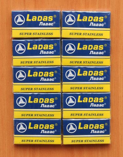 50 NEW LADAS RAPIRA DOUBLE EDGE SAFETY RAZOR BLADES