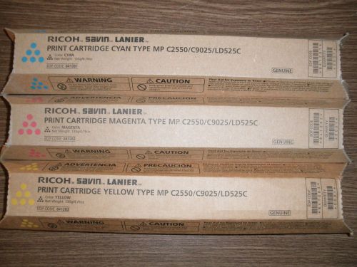 Genuine Ricoh Savin Lanier Cartridges MP C2550/C9025/LD525C 841281 841282 841283