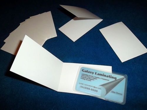 25 laminator carriers for pouches (no pouches) business/credit card sz 2-1/2 x 4 for sale