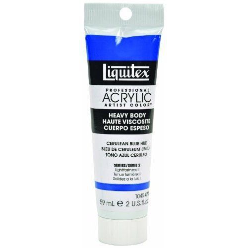 Liquitex professional heavy body acrylic paint 59 ml tube, cerulean blue hue for sale