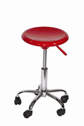 Martin universal design height adjustable stool with casters hi-gloss red for sale