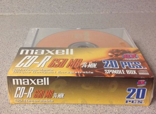 MAXELL CD-R74 - 74 MIN. RECORDABLE COMPACT DISC - 650 MEGABYTE