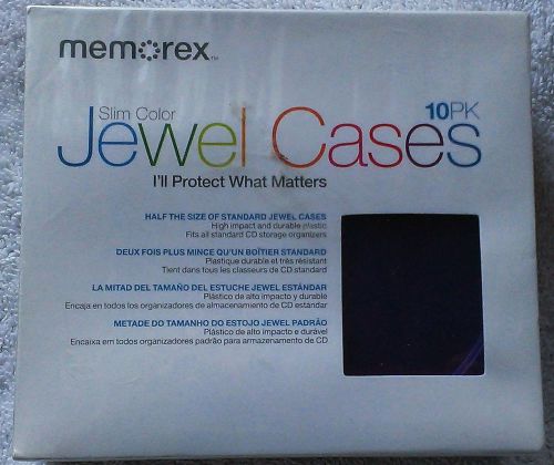 Memorex Slim Color Jewel Cases 10pk