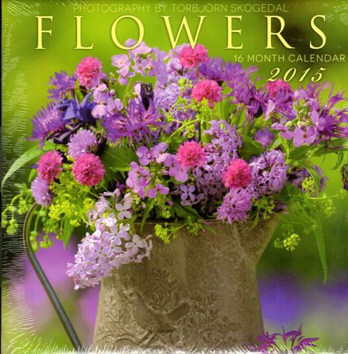 2015 16 Month FLOWERS by TORBJORN SKOGEDAL 12x12 Wall Calendar NEW &amp; SEALED