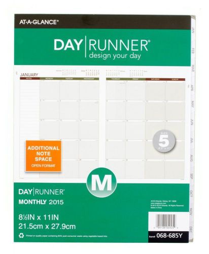 Day Runner Monthly Planner Refill 2015, 8.5 x 11 Inches