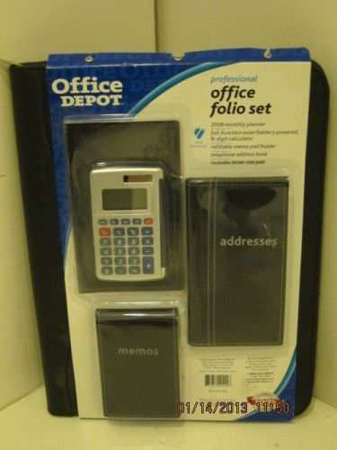 OFFICE DEPOT 4-PC Professional Office Folio Set-BRAND NEW