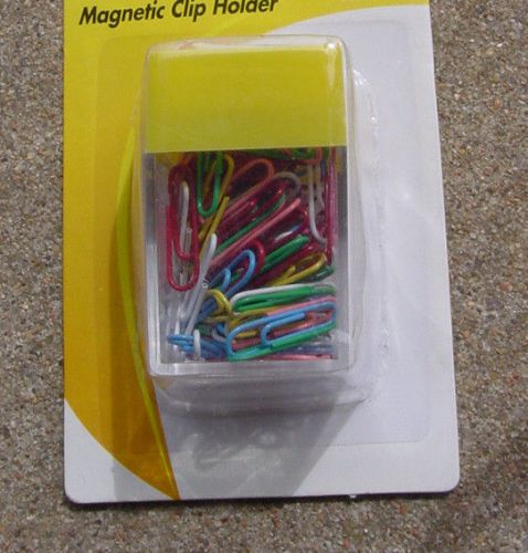 Stationery Magnetic Paper Clip Dispenser &amp; Holder &amp; Colored clips