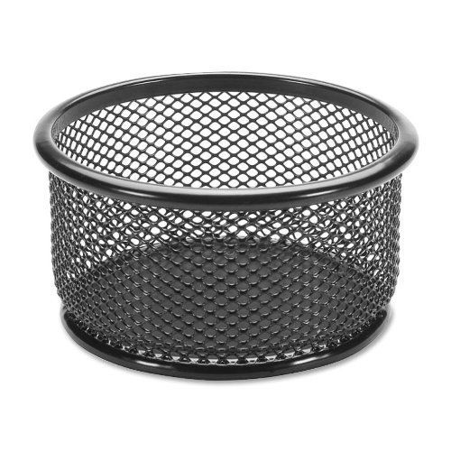 Lorell mesh paper clip holder - 3.8&#034; x 3.9&#034; - steel - 1 each - black (llr84150) for sale