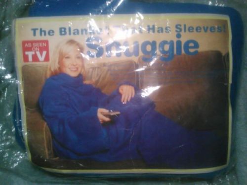 LAST 3 Snuggie blanket with arm holes1size fits all color BLUE AS SEEN on TV