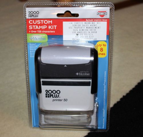 Cosco 2000 plus custom stamp kit printer 50, 8-line, over 725 characters for sale