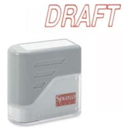 Sparco Self-inking Stamp - Draft Message Stamp - 1.75&#034; X 0.62&#034; - Red (SPR60017)