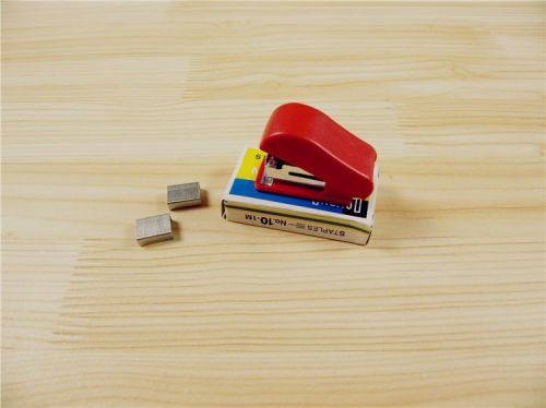 (02) Portable Mini Stapler with 1000pcs Staples Stationery Number 10# staples
