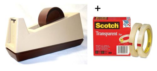 Scotch 3M Big Tape Dispenser (+ 2 Large Tape rolls) Heavy-Duty C-25 Model 28000