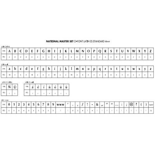 Masterbind Master Set of Standard Fonts USA Free Shipping