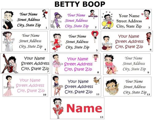 *CUTE * Betty Boop Return Address &amp; Name Sticker Labels