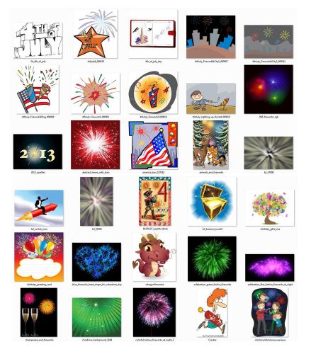 30 Square Stickers Envelope Seals Favor Tags Fireworks Buy 3 get 1 free (f1)