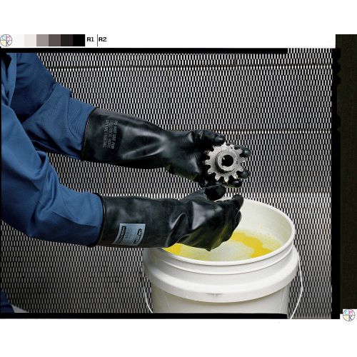 Chemical resistant glove, 24 mil, sz 10, pr bni243/10 for sale