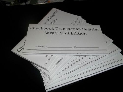 10 EASY TO READ (LARGE PRINT) CHECKBOOK REGISTERS