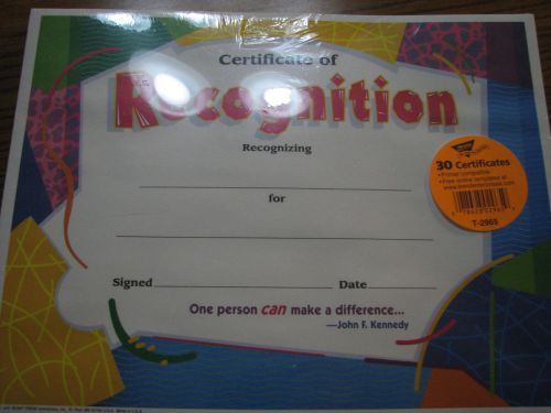 30 Pack of Recognition Certificates