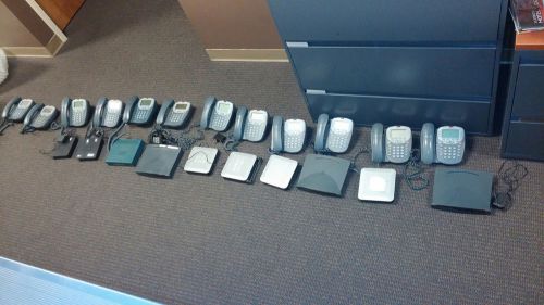 Lot Of 12 Grey Avaya VoIP Phones And 10 Cisco Routers