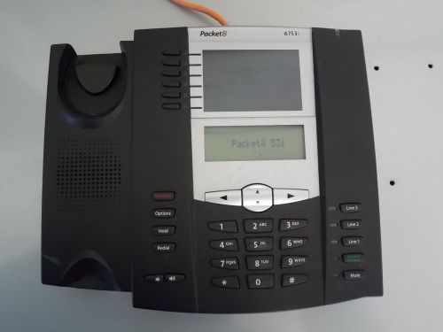 AASTRA 8x8 Packet8 6753i PoE VoIP IP Business Phone *Base Only*