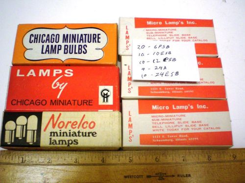 54 Telephone Slide Base Lamps CH. MIN, MICRO &amp; NORELCO, New in Box,  USA