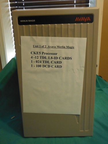 AVAYA MERLIN MAGIX CKE5 PROCESSOR 4-12TDL L8-ID CARDS 1-024 TDL CARD 1-100 DCD