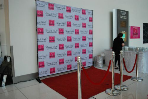 8&#039;x8&#039; Step &amp; Repeat Backdrop Banner &amp; Stand + Free Design