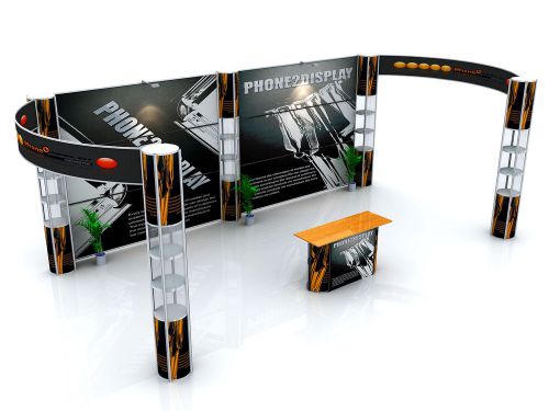 20x10 ft fast assemble aluminum tradeshow booth exhibition system designs for sale